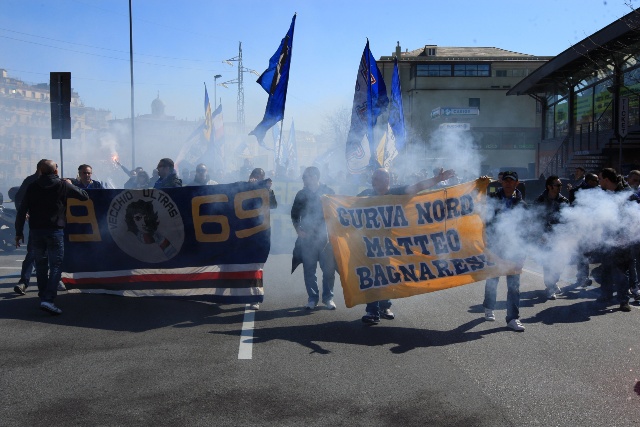 Sampdoria - Parma: Boys e UTC in corteo insieme.